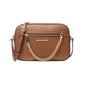 Jet Set Large Saffiano Leather Crossbody Bag.